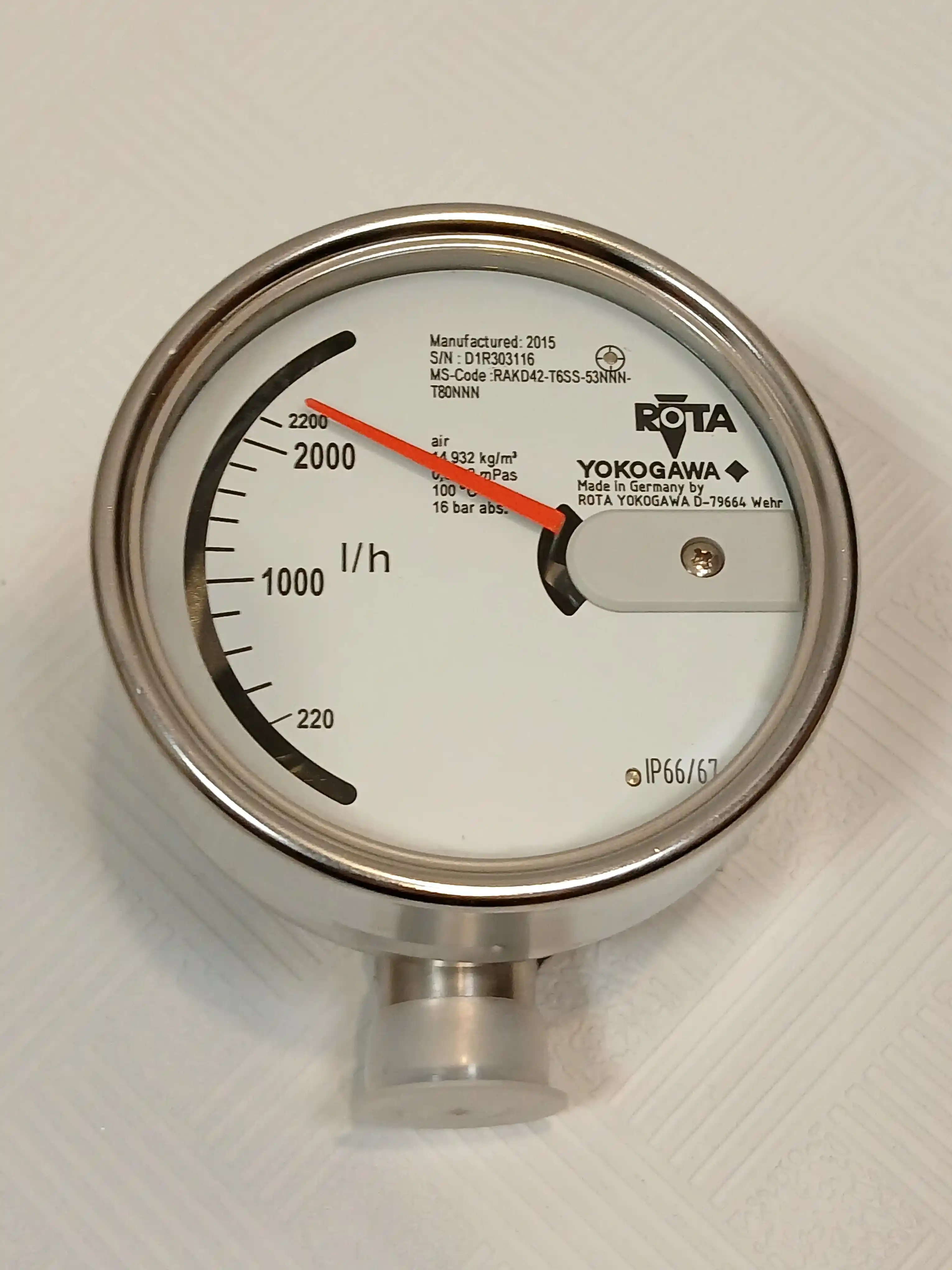 Metal Rota meter for Liquid Stainless Steel 316Ti